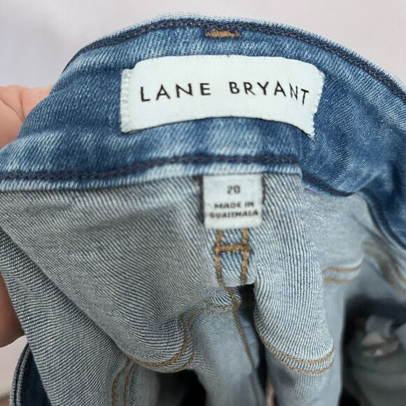 Lane Bryant Jeans Women Size 20 Distressed Girlfriend Straight Flex Waistband - Picture 4 of 9